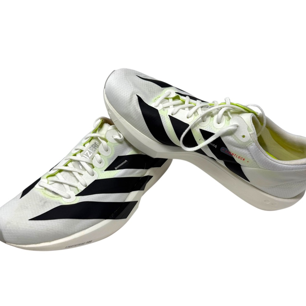 Adidas Adizero Adios 9 White Black Men's Running Road Sneakers 8.5